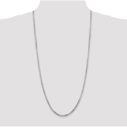 Sterling Silver 2.9mm 8 Sided Box Chain