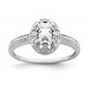Sterling Silver Rhodium-plated Diam. & White Topaz Ring