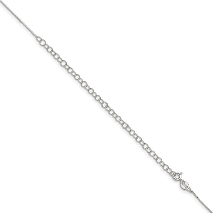 Sterling Silver .6mm Box Chain w/4in ext.