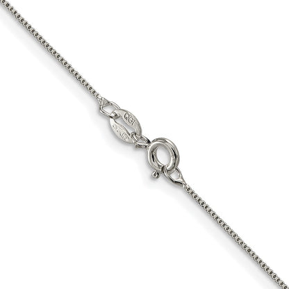 Sterling Silver Rhodium-plated .6mm Box Chain