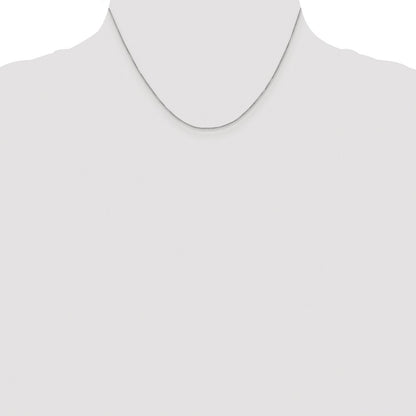 Sterling Silver Rhodium-plated .6mm Box Chain