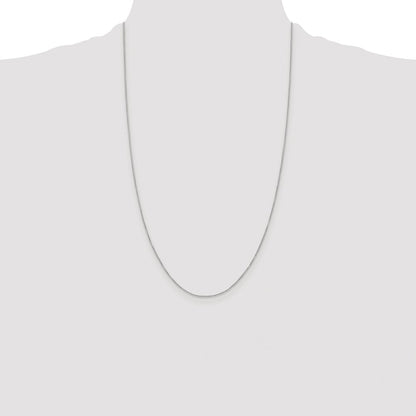 Sterling Silver Rhodium-plated .6mm Box Chain