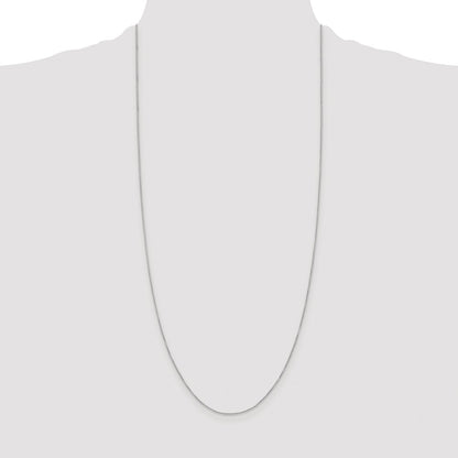 Sterling Silver Rhodium-plated .6mm Box Chain