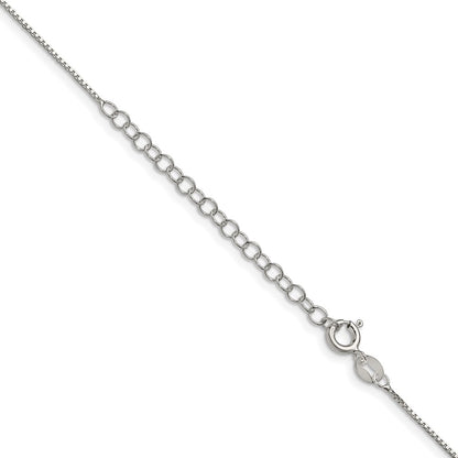 Sterling Silver .8mm Box Chain w/2in ext.