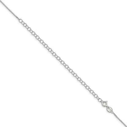 Sterling Silver .8mm Box Chain w/4in ext.