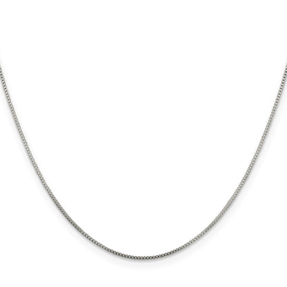 Sterling Silver Rhodium-plated .8mm Box Chain