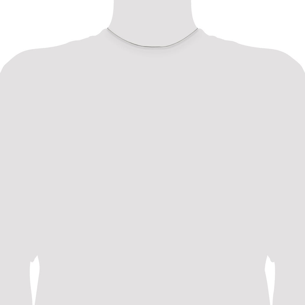 Sterling Silver Rhodium-plated .8mm Box Chain