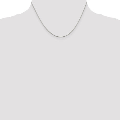 Sterling Silver Rhodium-plated .8mm Box Chain