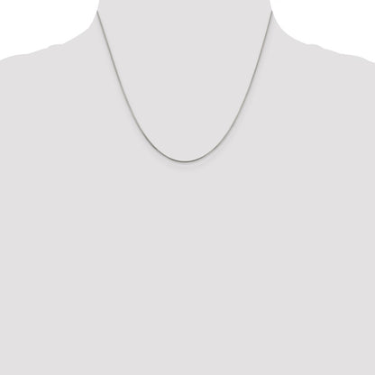 Sterling Silver Rhodium-plated .8mm Box Chain