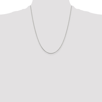 Sterling Silver Rhodium-plated .8mm Box Chain