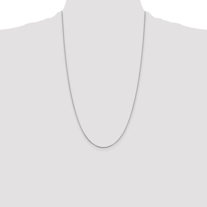 Sterling Silver Rhodium-plated .8mm Box Chain