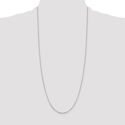 Sterling Silver Rhodium-plated .8mm Box Chain
