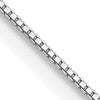Sterling Silver Rhodium-plated .8mm Box Chain w/2in ext.