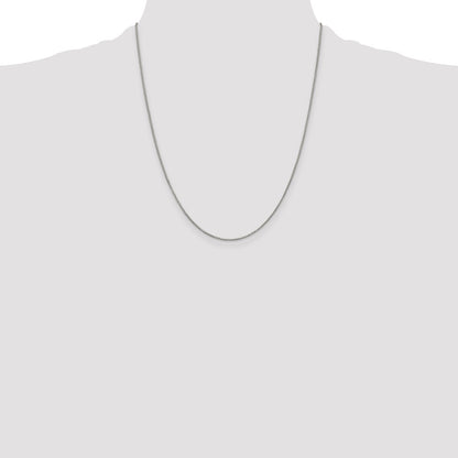 Sterling Silver Rhodium-plated .9mm Box Chain
