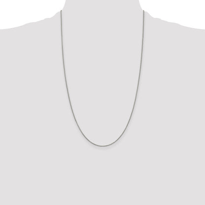 Sterling Silver Rhodium-plated .9mm Box Chain