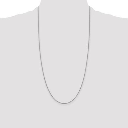Sterling Silver Rhodium-plated .9mm Box Chain