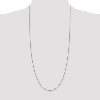 Sterling Silver Rhodium-plated .9mm Box Chain