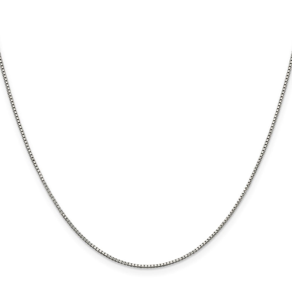 Sterling Silver Rhodium-plated .9mm Box Chain with a 4 inch extention