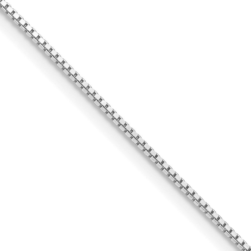Sterling Silver Rhodium-plated .9mm Box Chain with a 4 inch extention