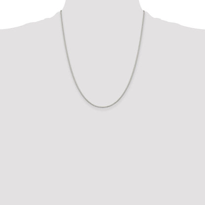 Sterling Silver Rhodium-plated 1.1mm Box Chain