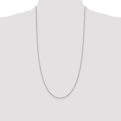 Sterling Silver Rhodium-plated 1.1mm Box Chain