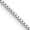 Sterling Silver Rhodium-plated 1.1mm Box Chain