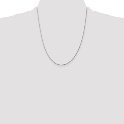 Sterling Silver 1.25mm Box Chain w/4in ext.