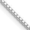 Sterling Silver Rhodium-plated 1.25mm Box Chain w/2in ext.