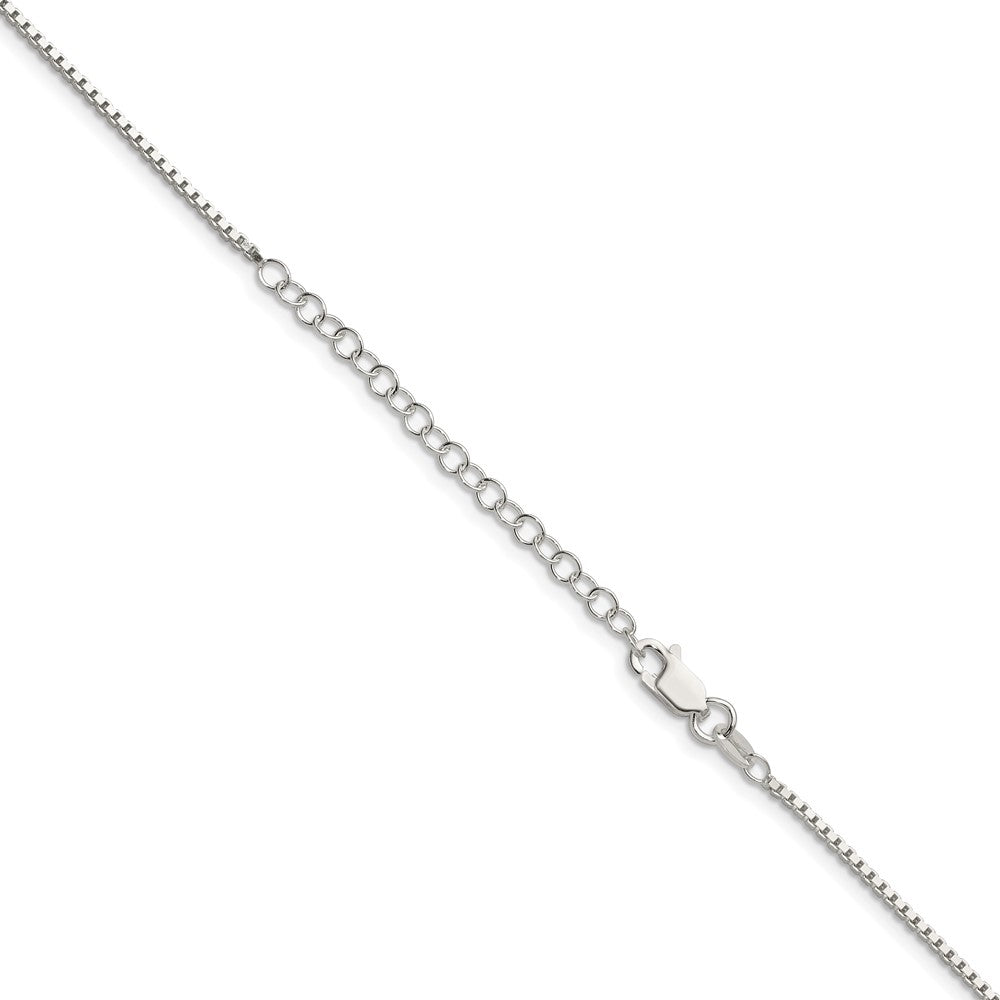 Sterling Silver 1.4mm Box Chain w/4in ext.