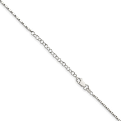 Sterling Silver 1.4mm Box Chain w/4in ext.