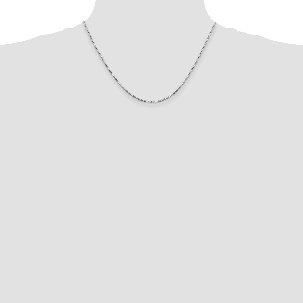 Sterling Silver Rhodium-plated 1.4mm Box Chain