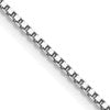 Sterling Silver Rhodium-plated 1.4mm Box Chain w/2in ext.