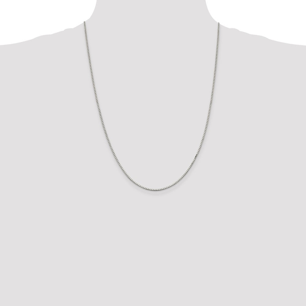 Sterling Silver Rhodium-plated 1.5mm Box Chain