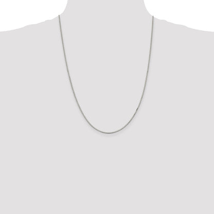 Sterling Silver Rhodium-plated 1.5mm Box Chain