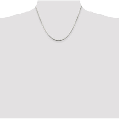 Sterling Silver 1.75mm Box Chain w/2in ext.