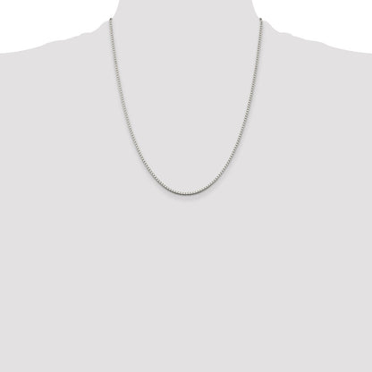 Sterling Silver 1.75mm Box Chain w/4in ext.