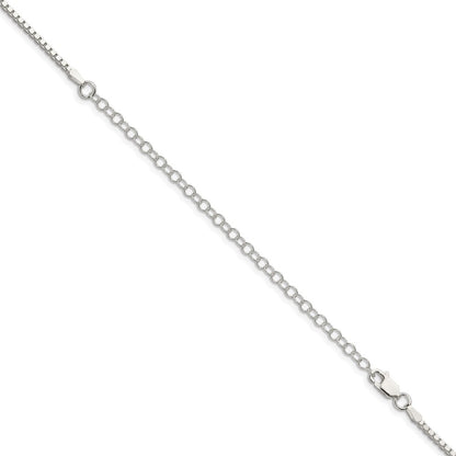 Sterling Silver 1.75mm Box Chain w/4in ext.
