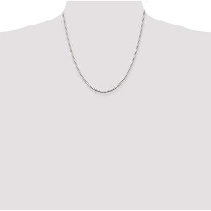 Sterling Silver Rhodium-plated 1.75mm Box Chain