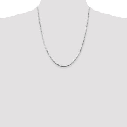 Sterling Silver Rhodium-plated 1.75mm Box Chain