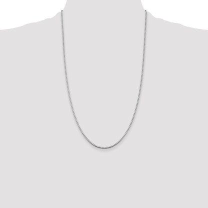 Sterling Silver Rhodium-plated 1.75mm Box Chain