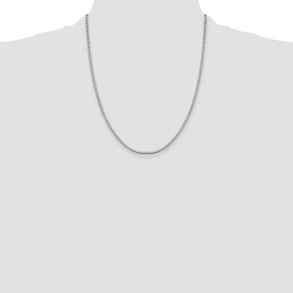 Sterling Silver 1.9mm Box Chain w/4in ext.