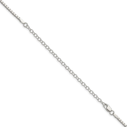 Sterling Silver 1.9mm Box Chain w/4in ext.