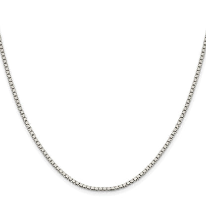 Sterling Silver Rhodium-plated 1.9mm Box Chain