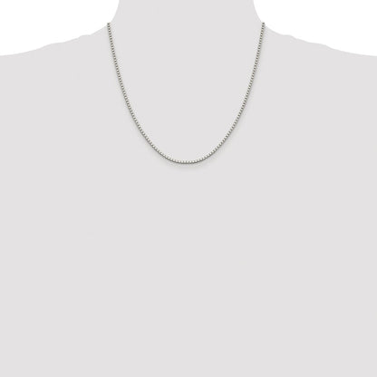 Sterling Silver Rhodium-plated 1.9mm Box Chain