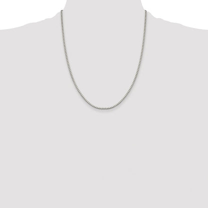 Sterling Silver Rhodium-plated 1.9mm Box Chain
