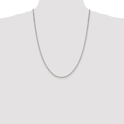Sterling Silver Rhodium-plated 1.9mm Box Chain