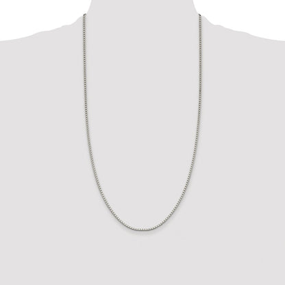 Sterling Silver Rhodium-plated 1.9mm Box Chain