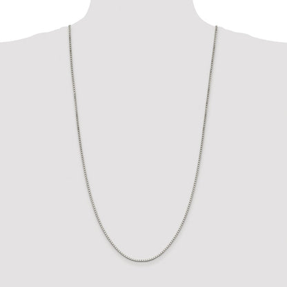 Sterling Silver Rhodium-plated 1.9mm Box Chain