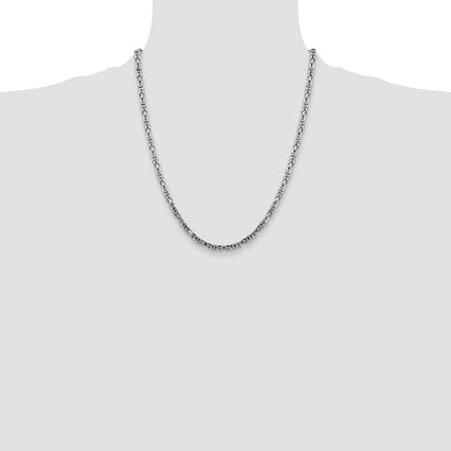 Sterling Silver 3.25mm Byzantine Chain
