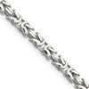 Sterling Silver 5mm Byzantine Chain